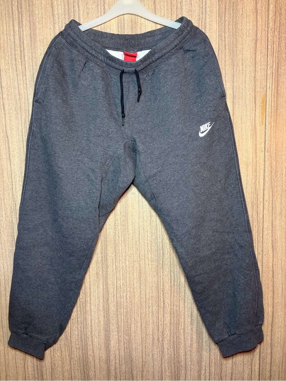 Nike Kids Charcoal Gray Sweatpants with White Swoosh